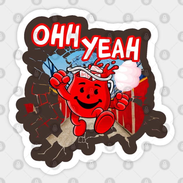 Ohh Yeah Kool Aid Man Sticker by Olievera